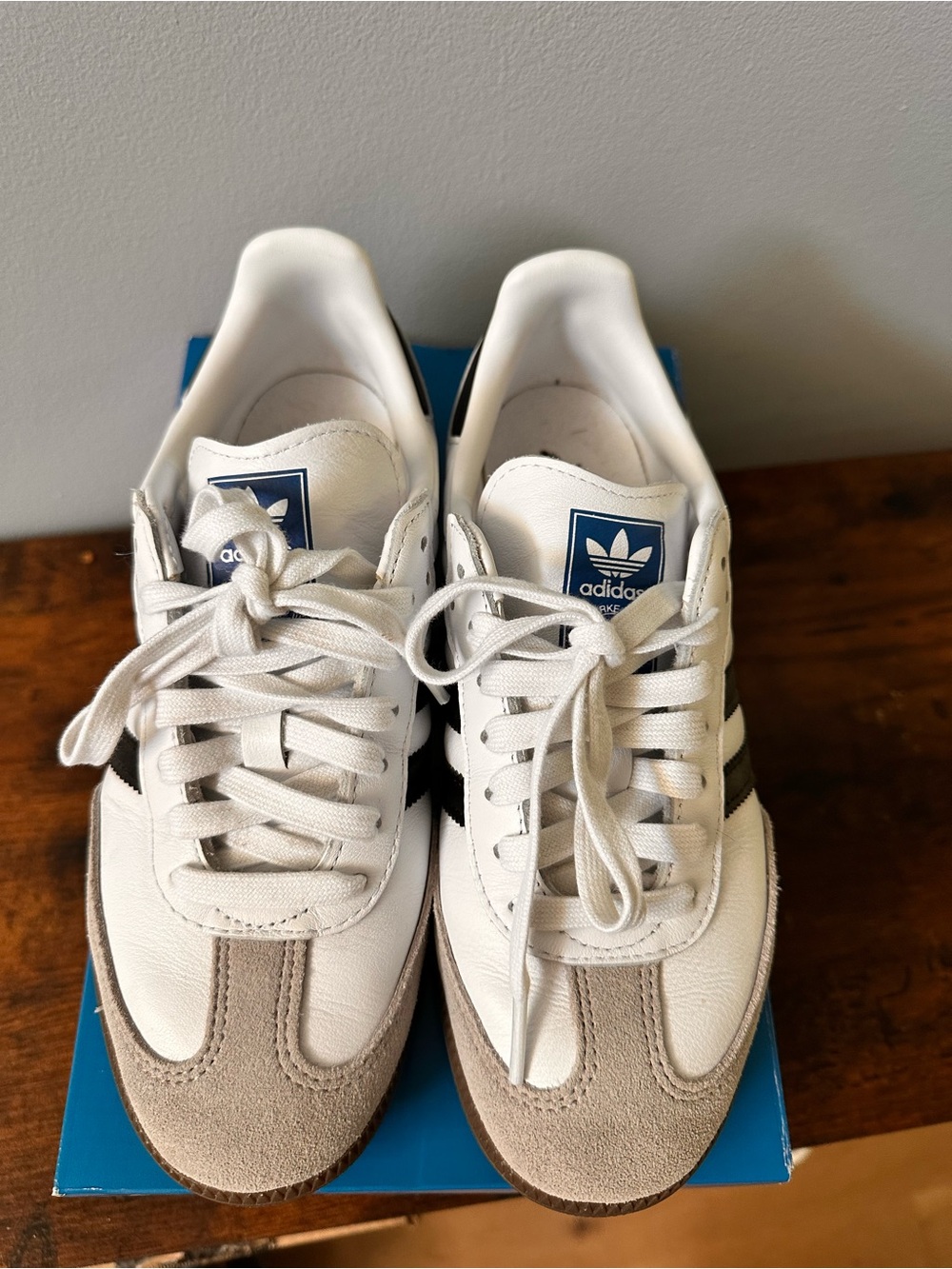 adidas Samba OG Sneakers in White/Black - Picture 7 of 11